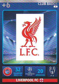 Club Badge Liverpool 2014/15 Panini Champions League #17